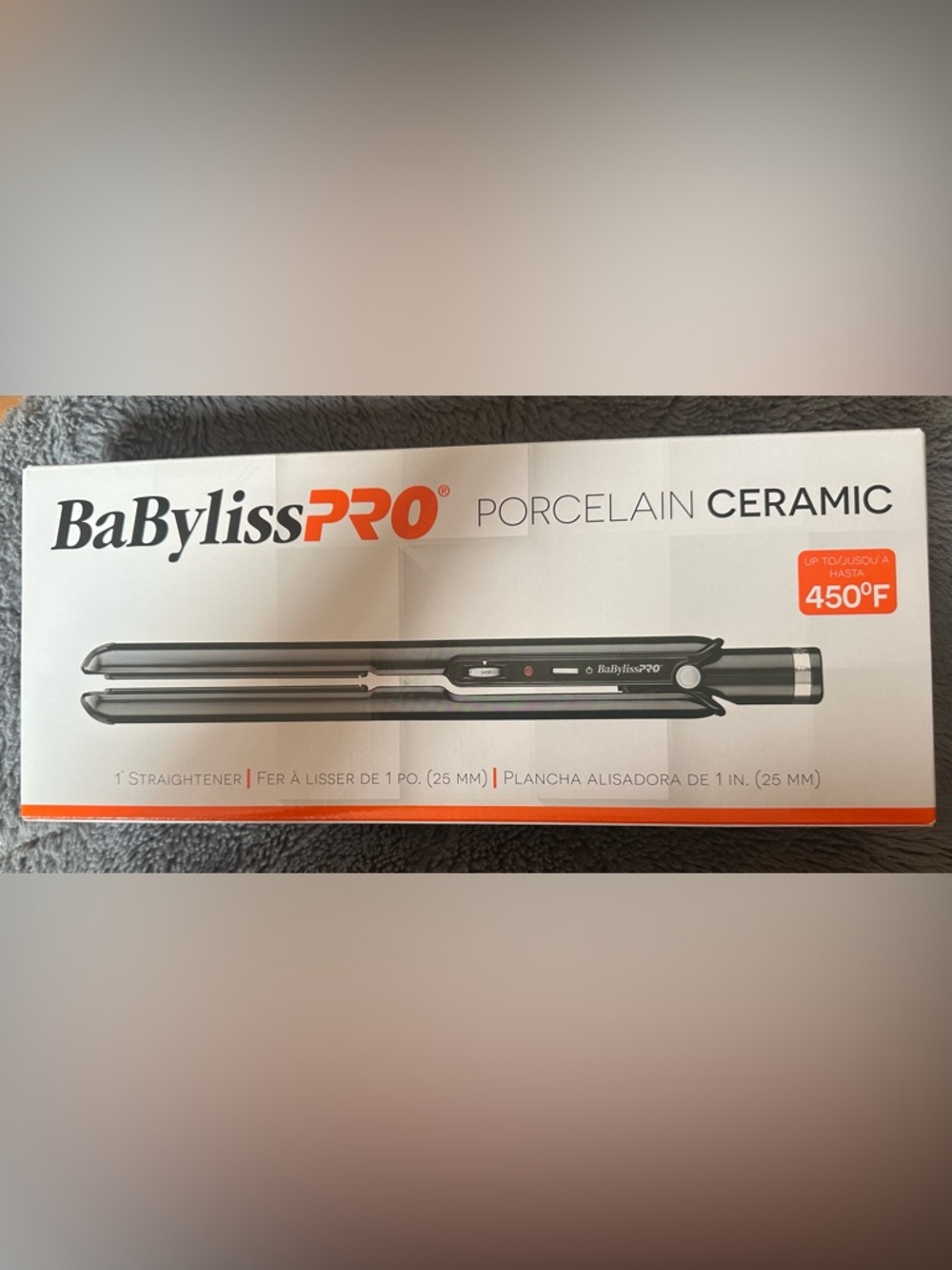 BaBylissPRO Porcelain Ceramic 1" Hair Straightener - Black